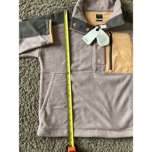 Prana‎ Cozy Up Pullover Fleece Jacket Womens Medium Colorblock Snap Front